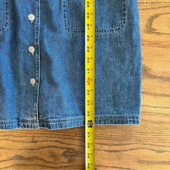 Women’s Denim & Co Denim Button-Down Dress 100% Cotton Blue Vintage Sz Medium - Picture 12 of 12